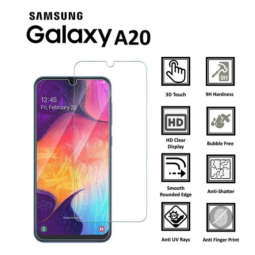 Samsung Galaxy A20 Tempered Glass (Scratch Resistance And Smudge Free)