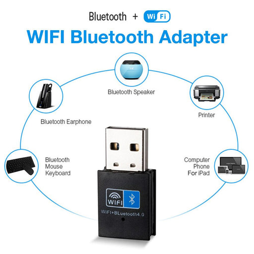 Wireless Wifi Adapter with Bluetooth 4.0 for PC Laptops, Support Win 7/8/8.1/10/XP/vista/Linux