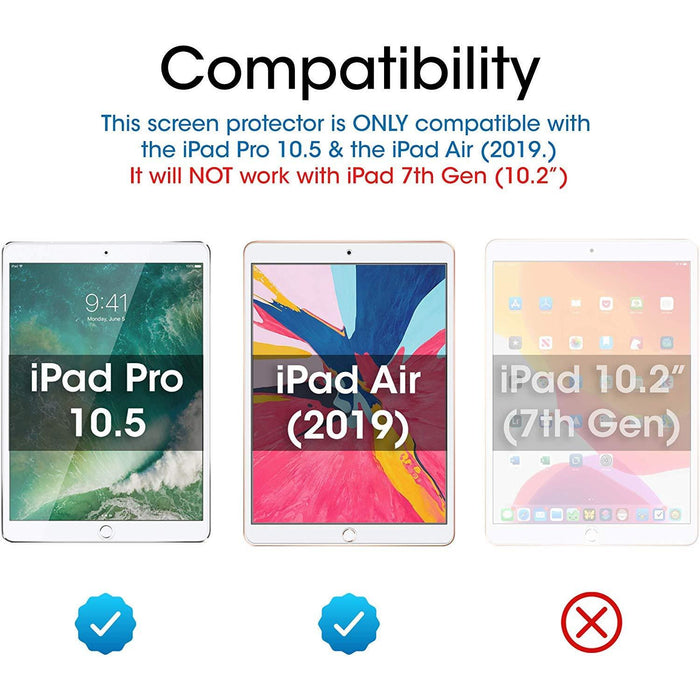 iPad Pro 10.5 inch High Transparent Full Size Tempered Glass Screen Protector