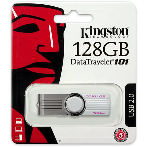 Kingston Digital 128GB DataTraveler 101 G2 USB 2.0 Drive (DT101G2/128GB)