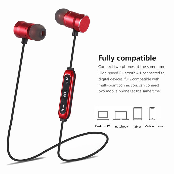M19 Wireless Sports 4.1 Bluetooth Earphones - Running Head-Mounted In-Ear Bass 