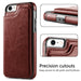 iPhone 7 Plus & iPhone 8  Plus Slim Fit Leather Wallet Case Card Slots Shockproof Folio Flip Protective Defender Shell