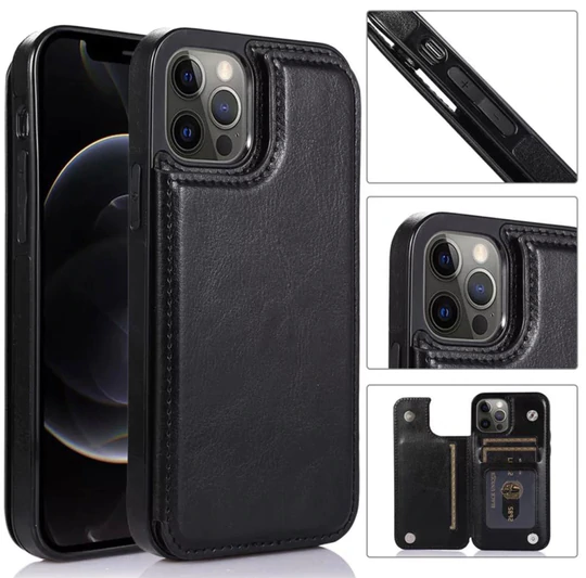 Flip Leather Case Multi Card Holder for iPhone 14, iPhone 14 Pro, iPhone 14 Plus, iPhone 14 Pro Max