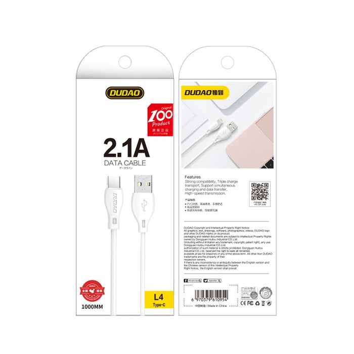 Type C USB 2.4A Data Charging Cable 1 Meter (Box Packaging)