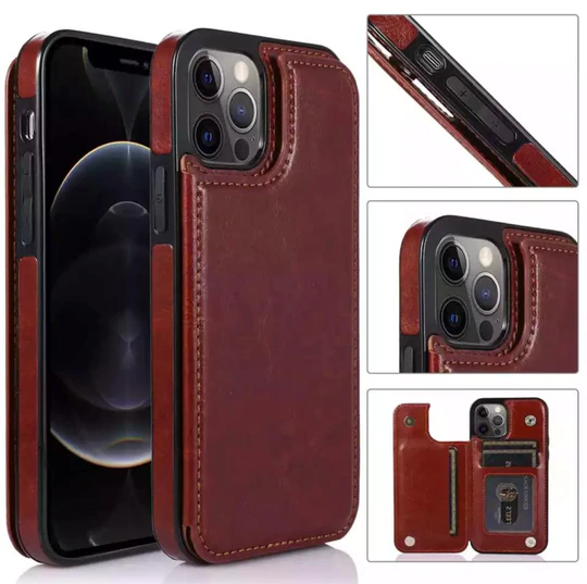 Flip Leather Case Multi Card Holder for iPhone 14, iPhone 14 Pro, iPhone 14 Plus, iPhone 14 Pro Max