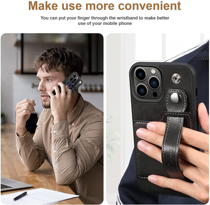 Leather Wallet Case with slim credit card slot holder for iPhone 13 Mini, iPhone 13, iPhone 13 Pro, iPhone 13 Pro Max (Assorted Colors)