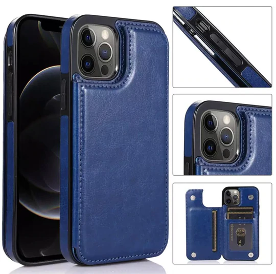 Flip Leather Case Multi Card Holder for iPhone 14, iPhone 14 Pro, iPhone 14 Plus, iPhone 14 Pro Max