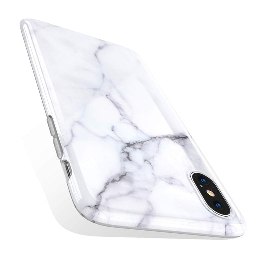 iPhone X I iPhone XS Marble Glass Silicone Case Cover (Assorted Color)