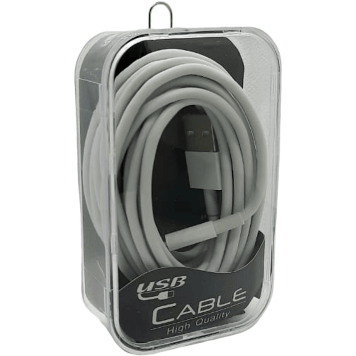 2 Meter Micro USB Data Charging Cable (White/Glass Box)