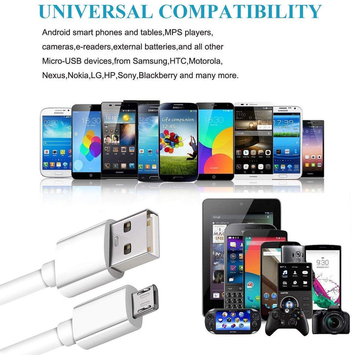 Micro USB Data Charging Cable (White)