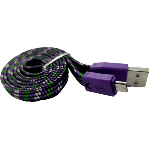 Micro Flat Braided USB Data Charging Cable (3.3 Ft)
