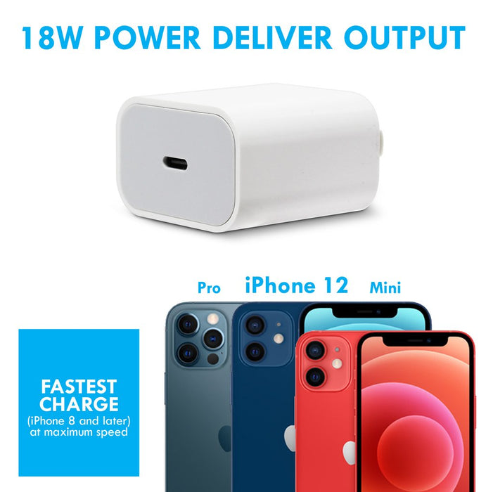 Type C PD 18W Wall Charger (cETL Certified) - QC3.0