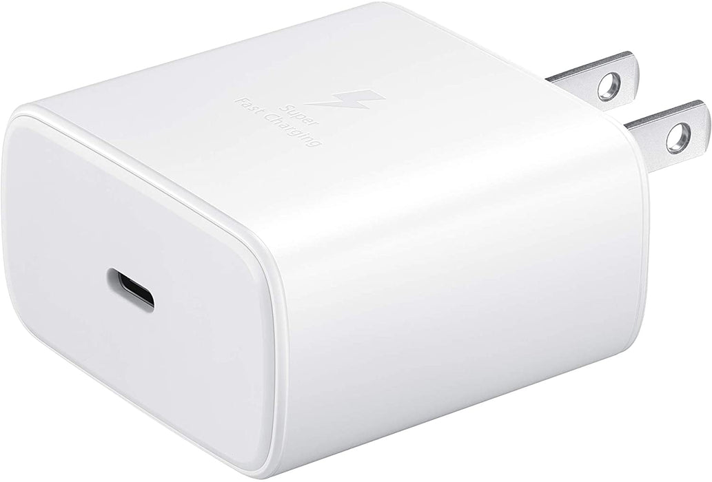 Samsung 45W USB-C Super Fast Charging Wall Charger - White (US Version), 45W TA w/ Cable, Black