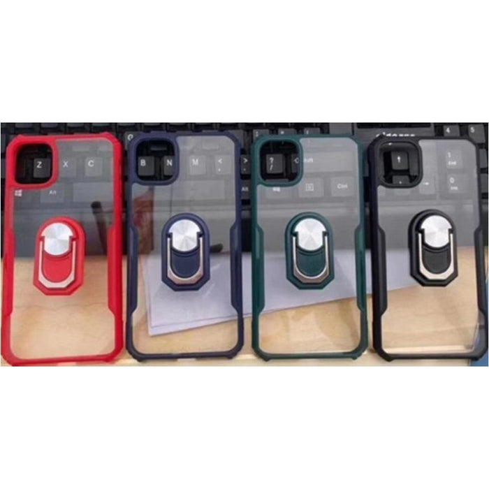 iPhone 7/8 Plus Shockproof Cell Phone Case with Finger Ring 360 Degree Rotating Holder