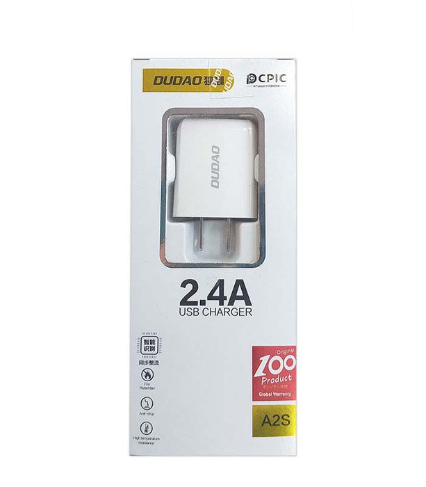 USB Charging Wall Adapter (DUDAO Quick Charge 2.4A / White)