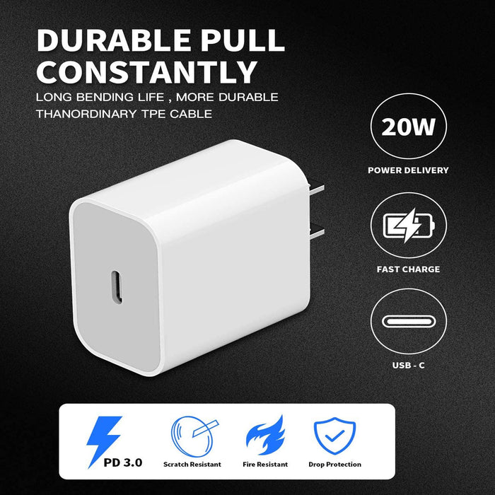 Fast Charger 20W USB Type C Power Adapter PD Quick Charger Adapter