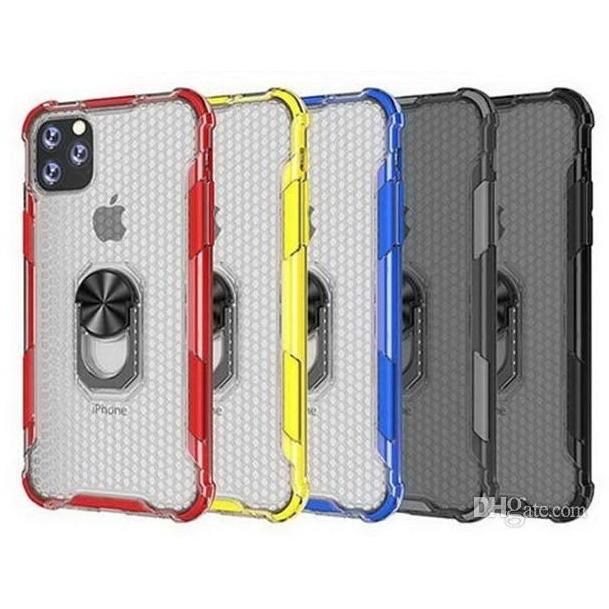 iPhone 12 Pro Max Clear car case cell phone holder with 360° Rotation Ring Holder Kickstand