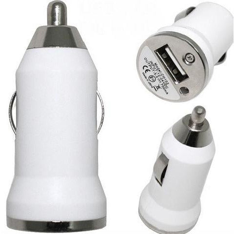 Car USB Mobile Charger (White)